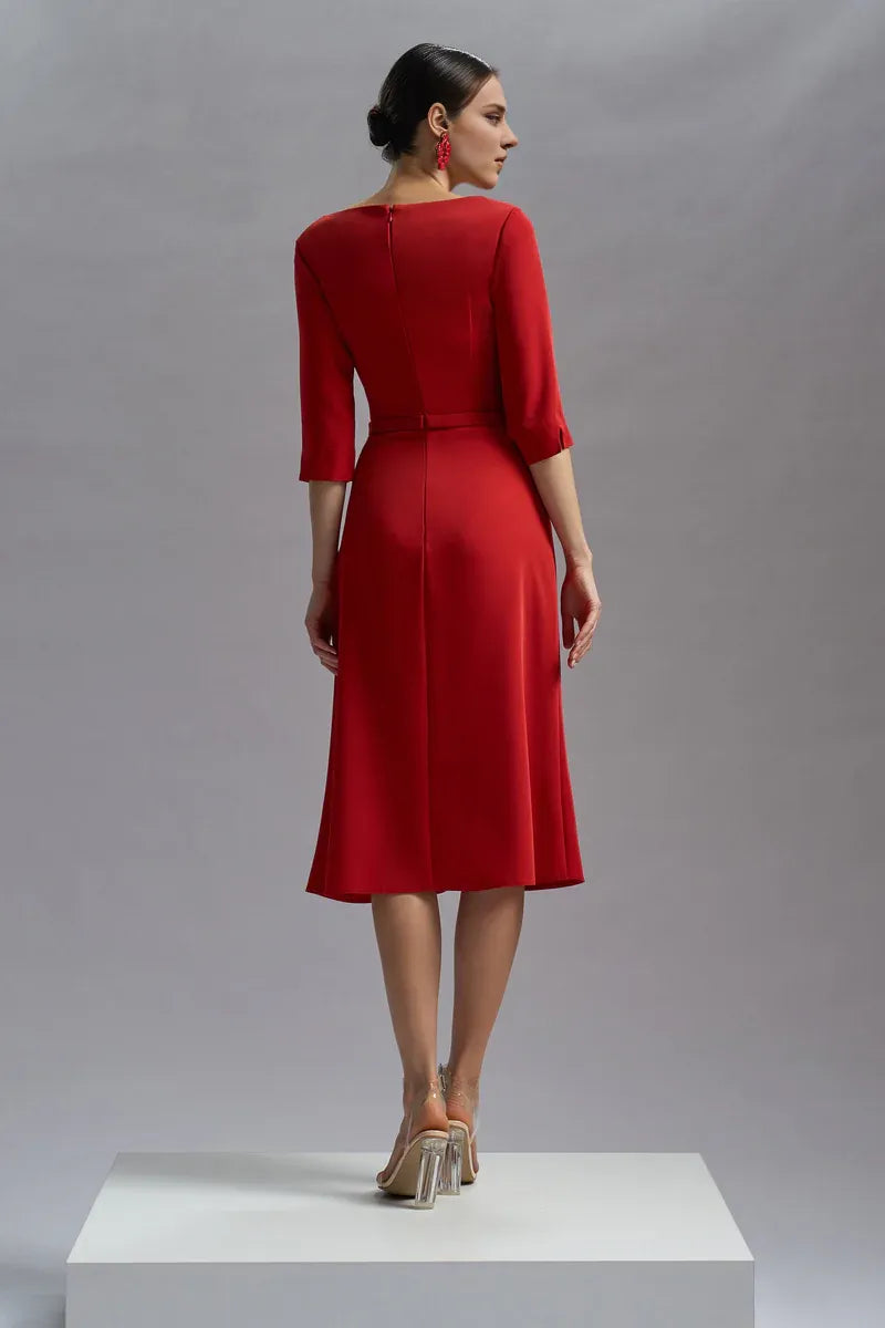 Stores With Prom Dresses Lace With Embroidery V Neck Short Sleeves Tea-length Cocktail Dress Prom Dress Formal Gown Formal Wear Dresses